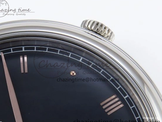 1218 TopPick De Ville Date SS MKF 1:1 Best Edition Black Dial Roman Marker on Black Leather Strap A 7743